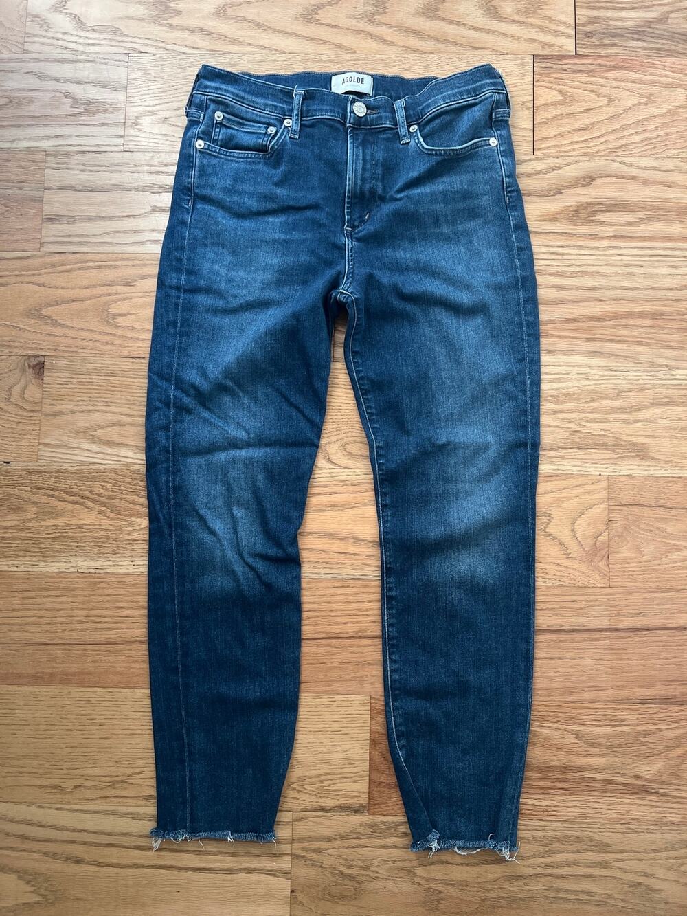 AGOLDE Sophie High Rise Raw Hem Skinny Jean